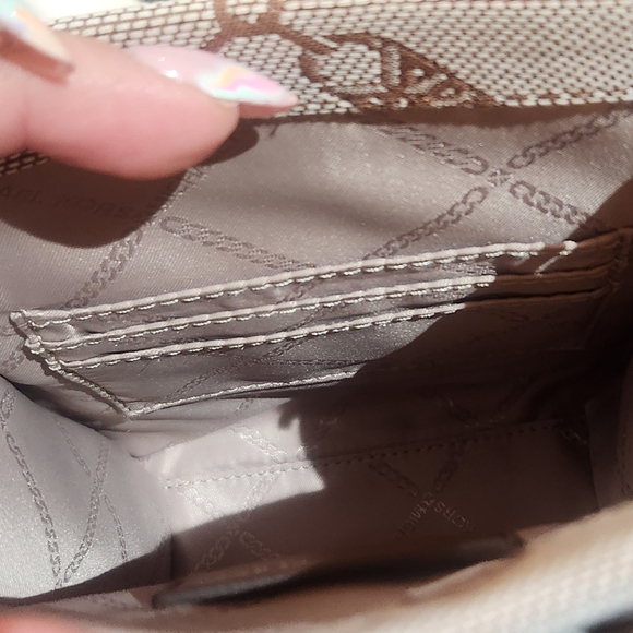 NWOT Michael Kors Gigi  Small Empire Logo Jacquard Crossbody Bag - Picture 7 of 7